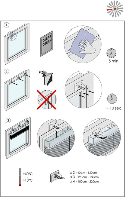 PLIMA fix Jalousie Klebeträger für PVC-Fenster