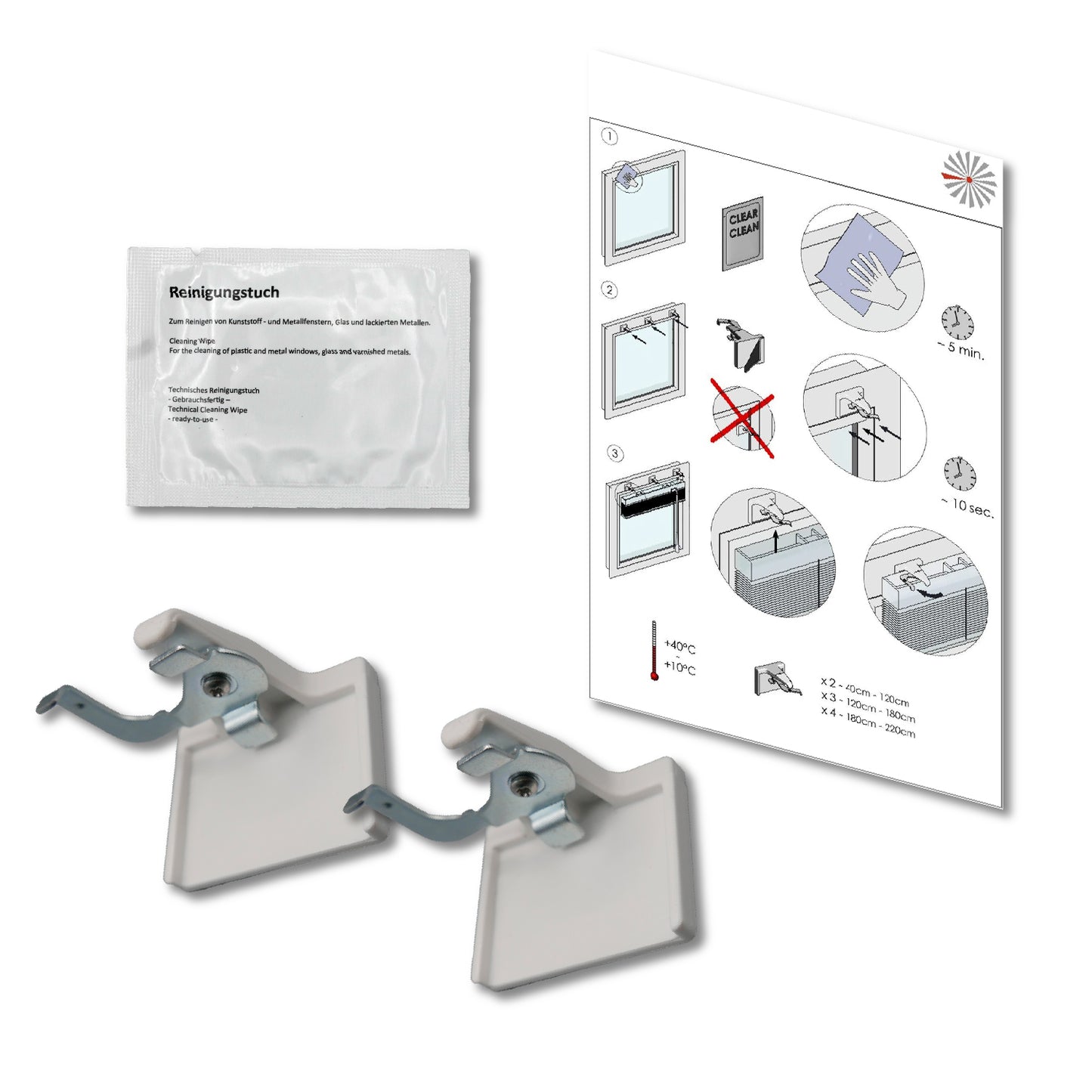 PLIMA fix Jalousie Klebeträger für PVC-Fenster